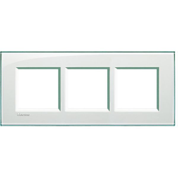 Square cover plate 2x3P 57mm Aquamarine