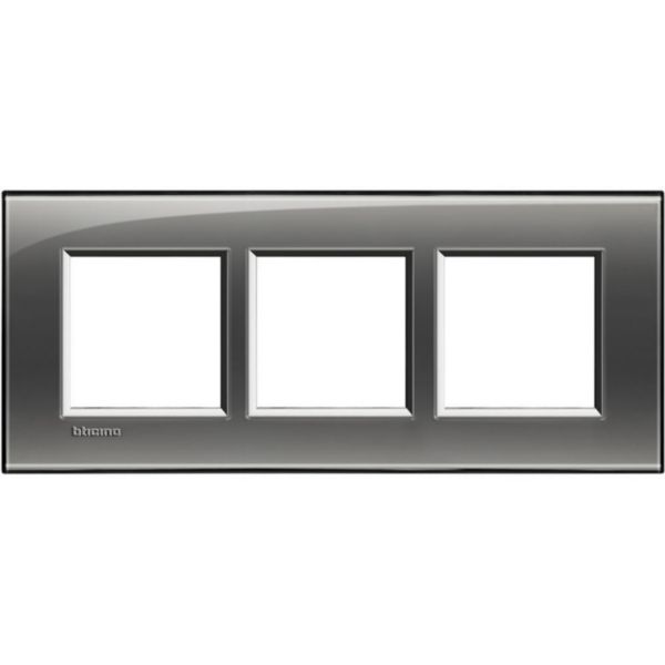 Square cover plate 2x3P 57mm London fog