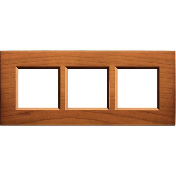 Square cover plate 2x3P 57mm Cherrywood