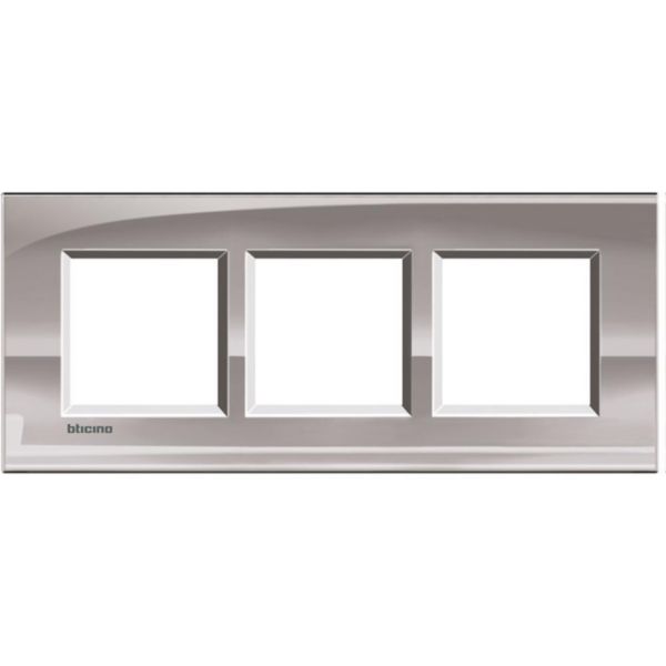 Square cover plate 2x3P 57mm nickel