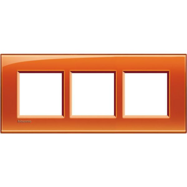 Square cover plate 2x3P 57mm orange