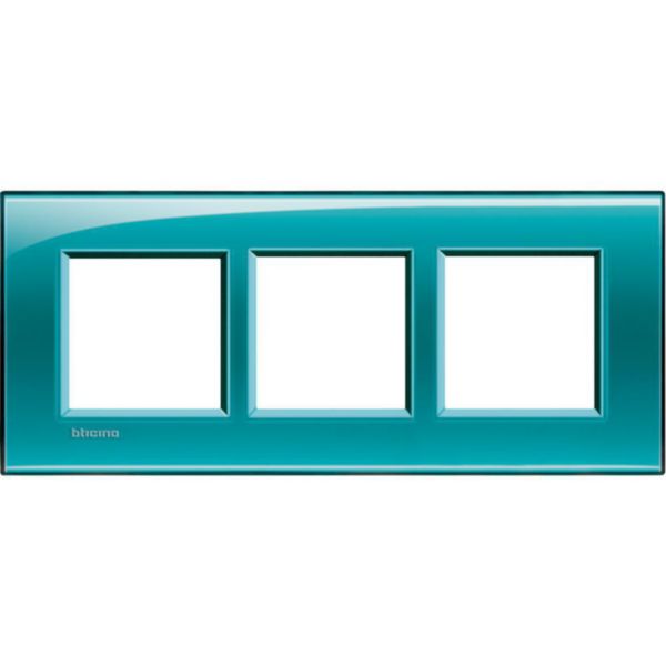 Square cover plate 2x3P 57mm green