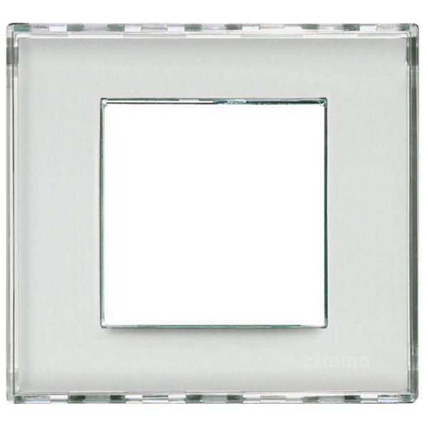 Cover plate 2 modules kristall transparent customizable
