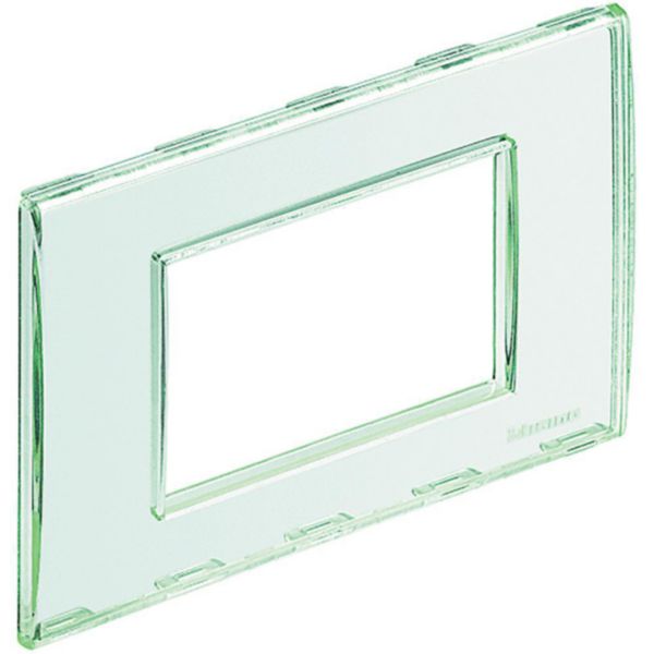 Cover plate 3 modules - kristall transparent customizable