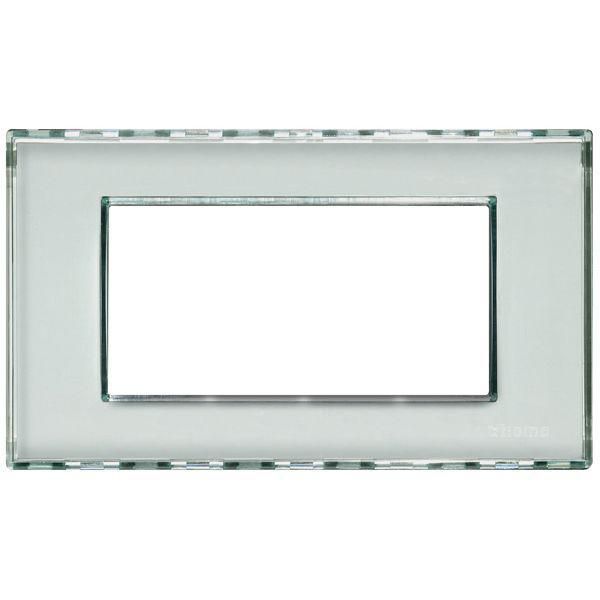 Cover plate 4 modules kristall transparent customizable