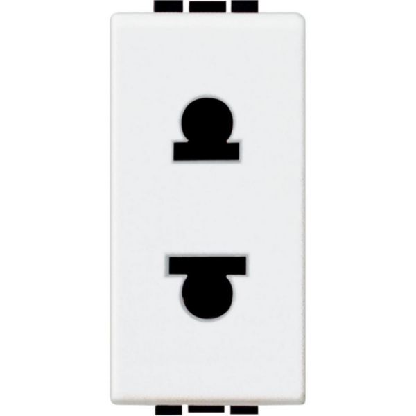 Socket 2P 16A 127/250 Vac - euroamerican standard - shielded tulip contacts