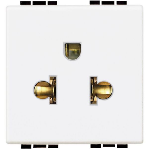Socket universal 2P+T 16A 127/250 Vac - euroamerican standard