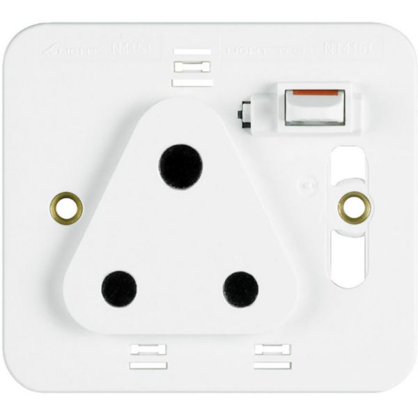 Socket outlet - 1 gang DP round pin 15 AMP