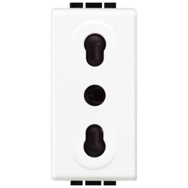 Socket 2P+T 10/16A 250 Vac - shielded tulip contacts
