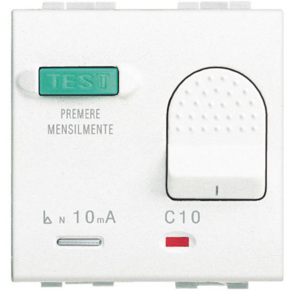 Salvavita thermal magnetic circuit breaker with earth leakage protection - 10A 230Vac Icn 3kA
