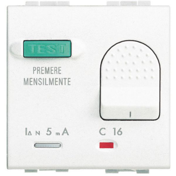 Salvavita thermal magnetic circuit breaker with earth leakage protection - 16A 230 Vac Icn 3kA