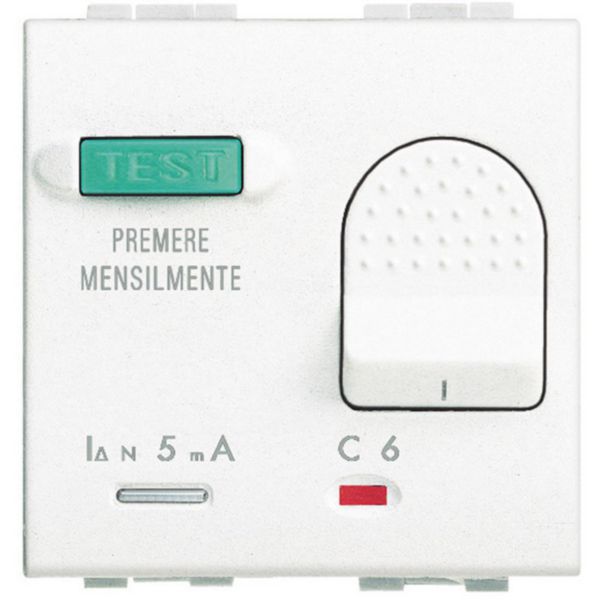 Salvavita thermal magnetic circuit breaker with earth leakage protection - 6A 230 Vac Icn 1.5kA