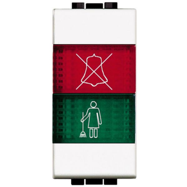 Lamp carrier outdoor with double optical signalization not disturb and "make up the room"