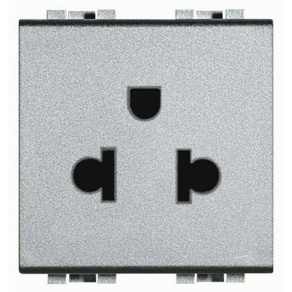 Socket universal 2P+T 16A 127/250 Vac - euroamerican standard