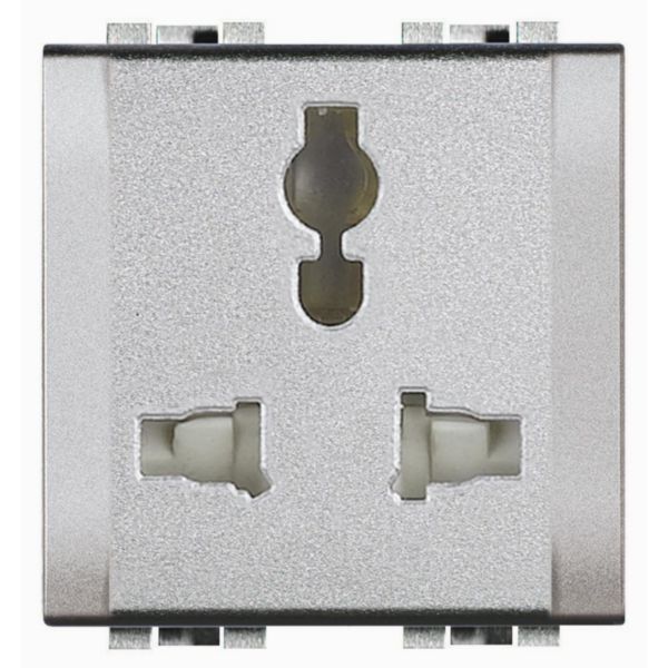 Socket 2 P+T 5/6/10/13 A 127/250 Vac - multistandard - 2 modules