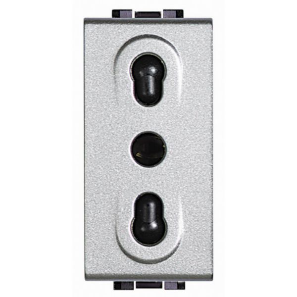 Socket 2P+T 10/16A 250 Vac - shielded tulip contacts