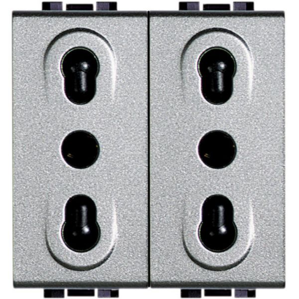Socket duplex 2P+T 10/16A 250 Vac