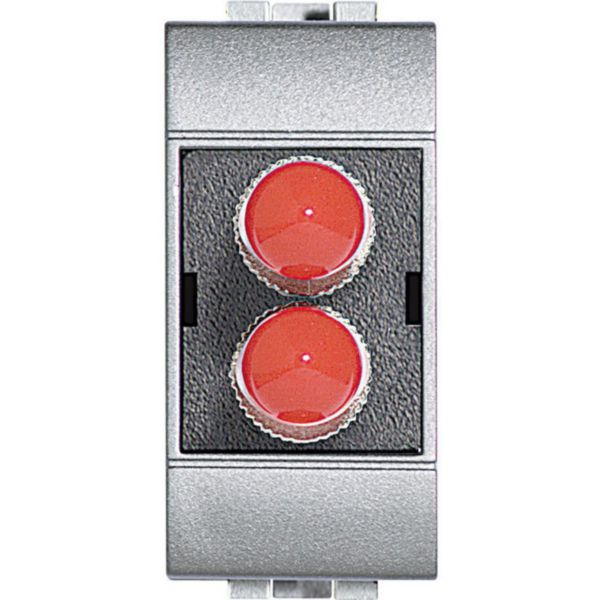 Coupling connector for optical fiber - ST cable socket - duplex
