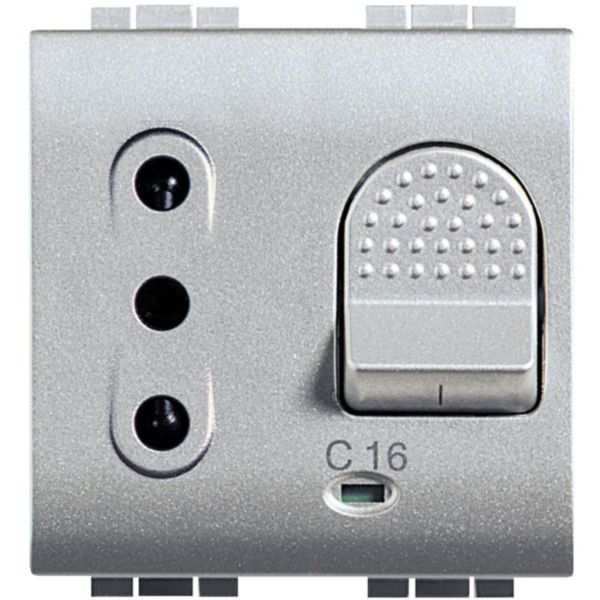 Thermal-magnetic interlocked socket 2P+T 10A