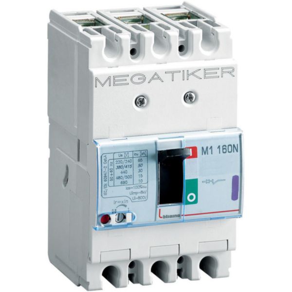 M1 160N - thermal-magnetic Mccb 3P - Icu= 50kA - In= 80A
