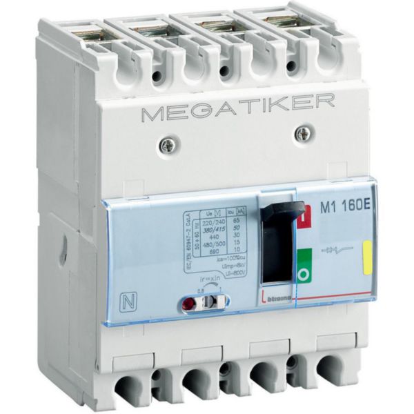 M1 160E - thermal-magnetic Mccb 3P+N/2 - Icu= 16kA - In= 125A