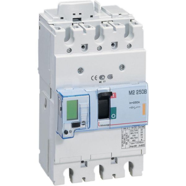 M2 250B - electronic Mccb with measure functions 3P - Icu= 25kA - In= 160A