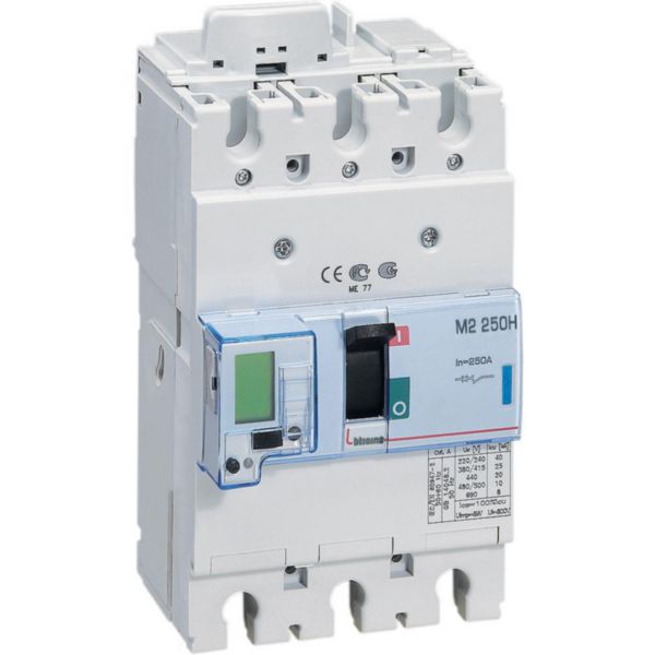 M2 250H - electronic Mccb with measure functions 3P - Icu= 70kA - In= 100A