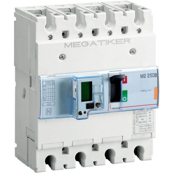 M2 250B - electronic Mccb with measure functions 3P+N - Icu= 25kA - In= 40A