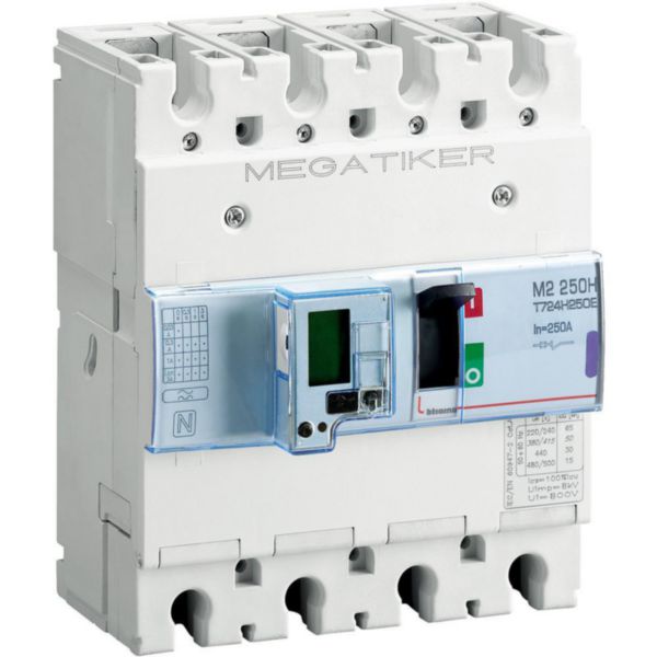 M2 250H - electronic Mccb 3P+N - Icu= 70kA - In= 250A