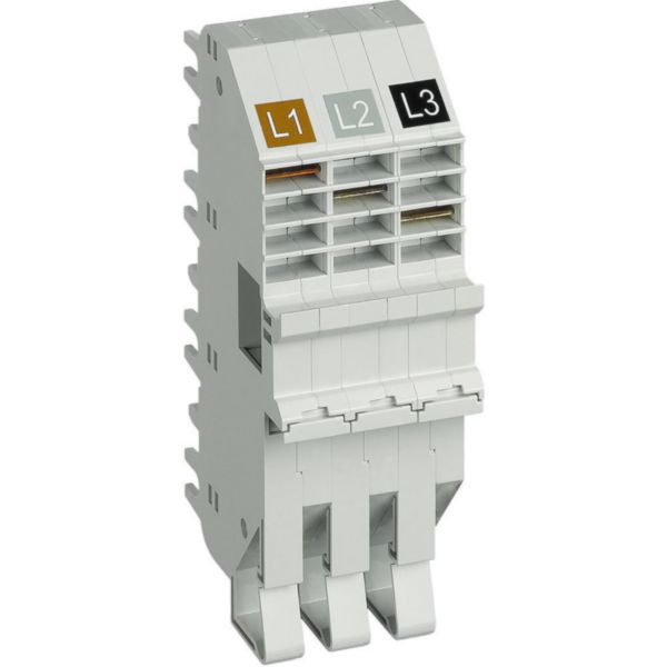 Base for connection plug-in BTDIN 3P - L1+L2+L3