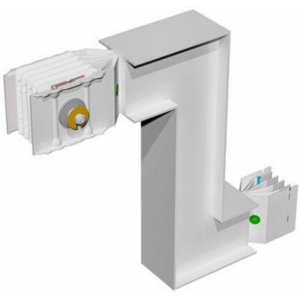 Double vertical elbow XCP-HP (Al). Right Type 2 - In= 1000A