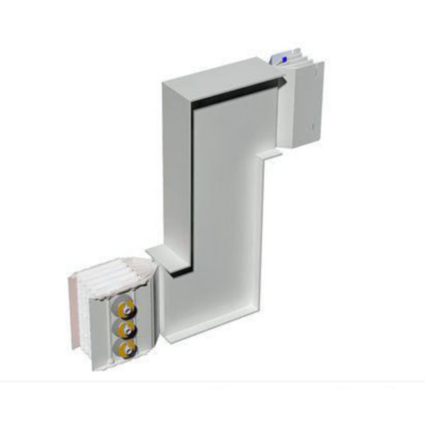 Double vertical elbow XCP-HP (Al). Left Type 1 - In= 1600A