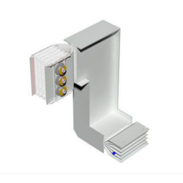 Double vertical and horizontal elbow XCP-HP (Al). Type 1 - In= 1600A