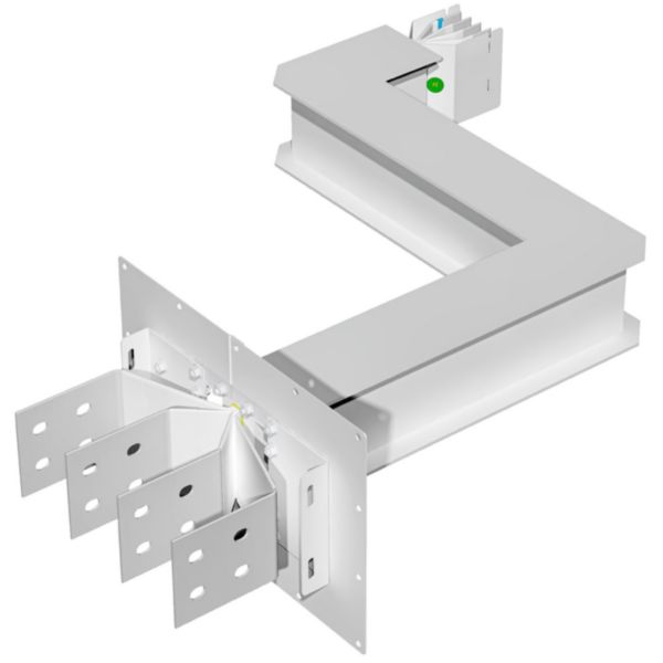 Exit bars element + double horizontal elbow XCP-HP (Al). Type 2 - In= 1000A
