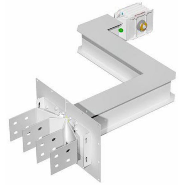 Exit bars element + double horizontal elbow XCP-HP (Al). Type 3 - In= 1250A