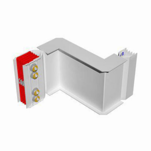 Double horizontal elbow XCP-HP (Al). Right Type 1 - In= 2500A