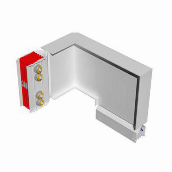 Double horizontal and vertical elbow XCP-HP (Al). Type 1 - In= 2500A