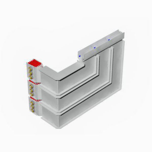 Double horizontal and vertical elbow XCP-HP (Al). Type 4 - In= 5000A