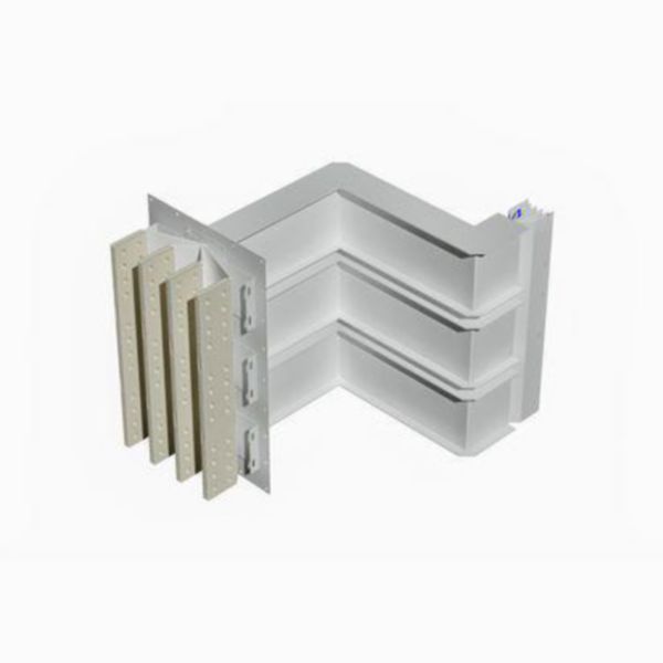 Exit bars element + double horizontal elbow XCP-HP (Al). Type 1 - In= 5000A