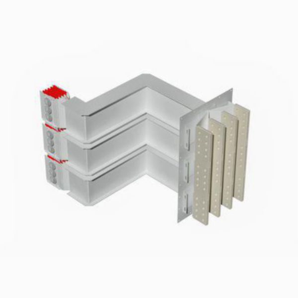 Exit bars element + double horizontal elbow XCP-HP (Al). Type 3 - In= 5000A