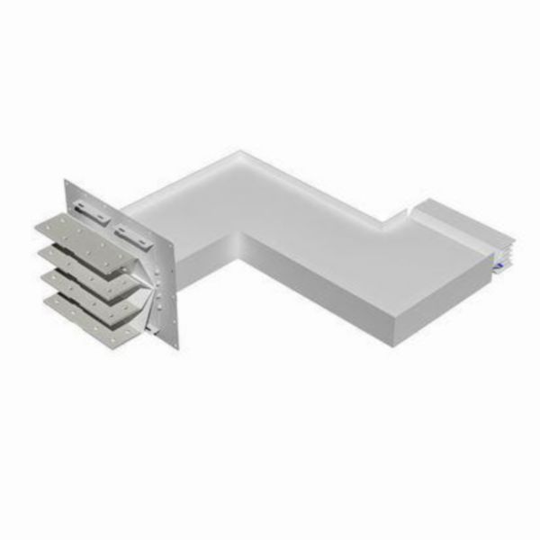 Exit bars element + double vertical elbow XCP-HP (Al). Type 1 - In= 2500A