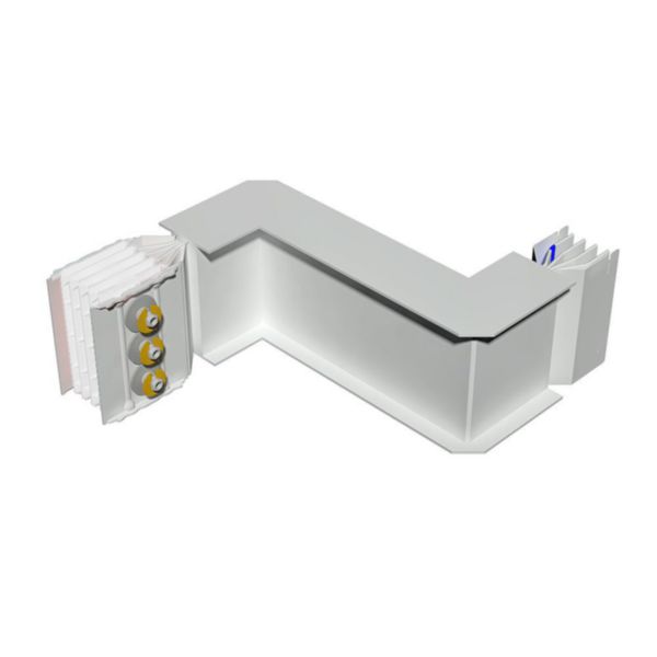 Double horizontal elbow XCP-S (Al). Right Type 1 - In= 1600A