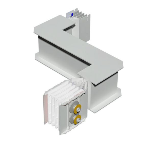 Double horizontal elbow XCP-S (Al). Left Type 2 - In= 1250A