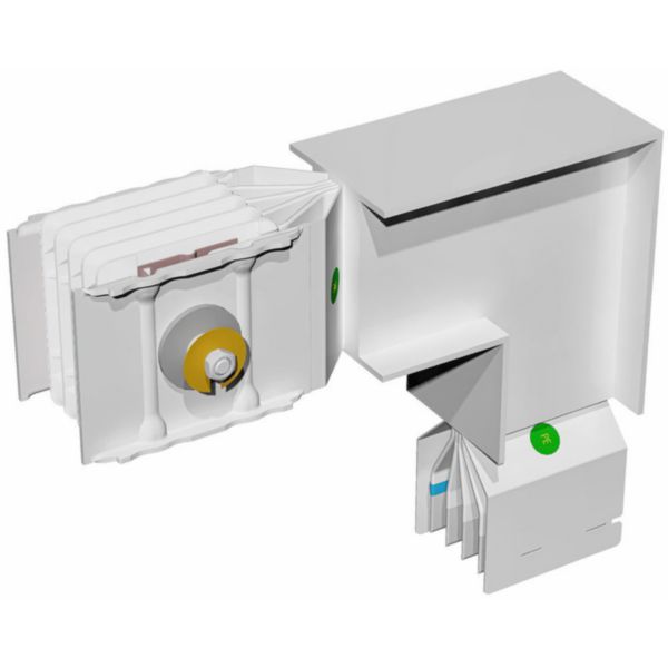 Vertical elbow XCP-S (Al). Right Type 2 special - In= 630A