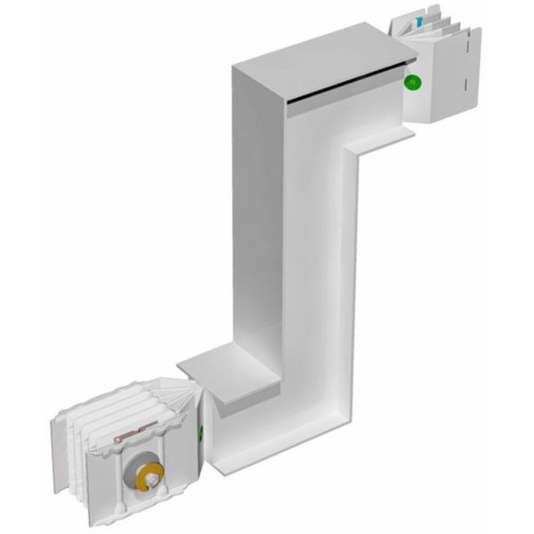 Double vertical elbow XCP-S (Al). Left Type 1 - In= 800A