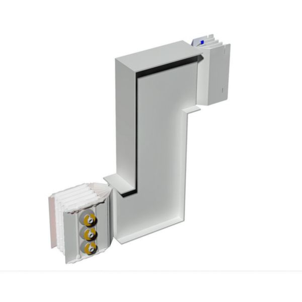 Double vertical elbow XCP-S (Al). Left Type 1 - In= 2000A
