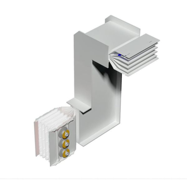 Double vertical and horizontal elbow XCP-S (Al). Type 3 - In= 2000A