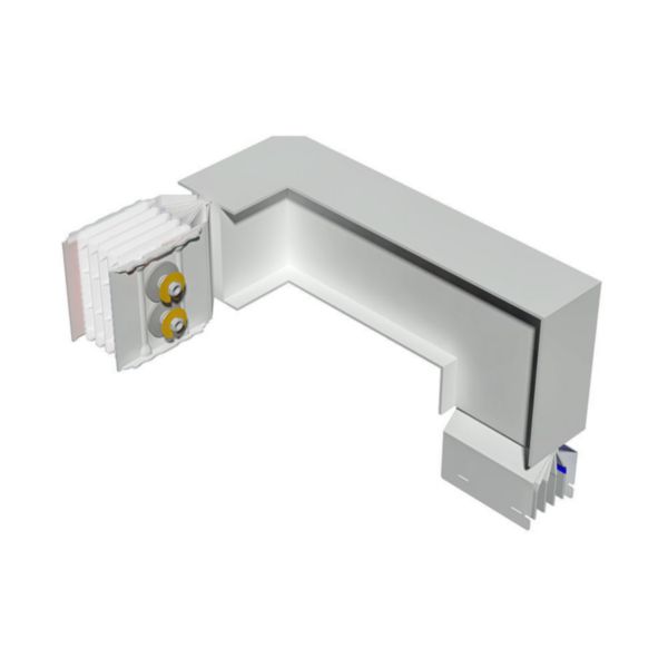 Double horizontal and vertical elbow XCP-S (Al). Type 1 - In= 1250A