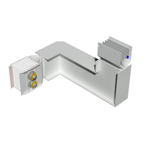 Double horizontal and vertical elbow XCP-S (Al). Type 2 - In= 1250A