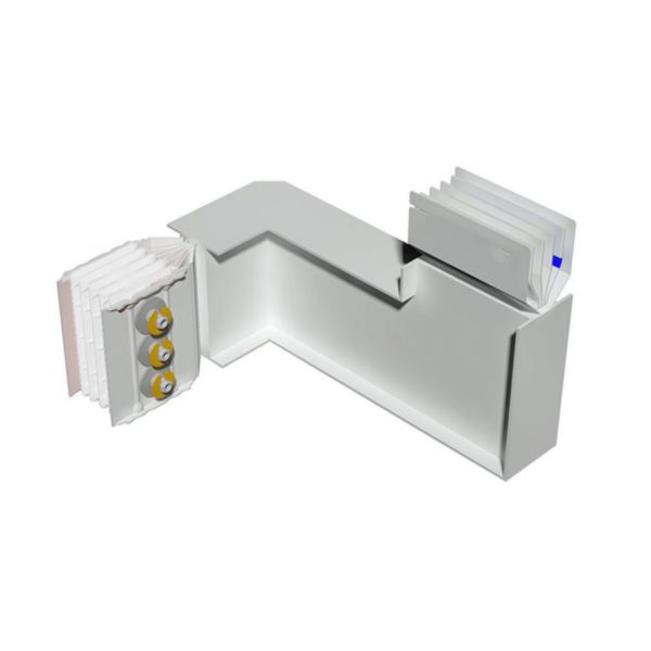 Double horizontal and vertical elbow XCP-S (Al). Type 2 - In= 2000A